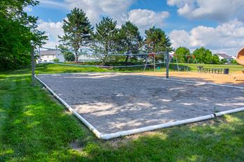 Sand volleyball court
